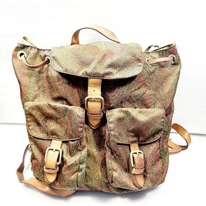 Etro Canvas Leather Backpack
